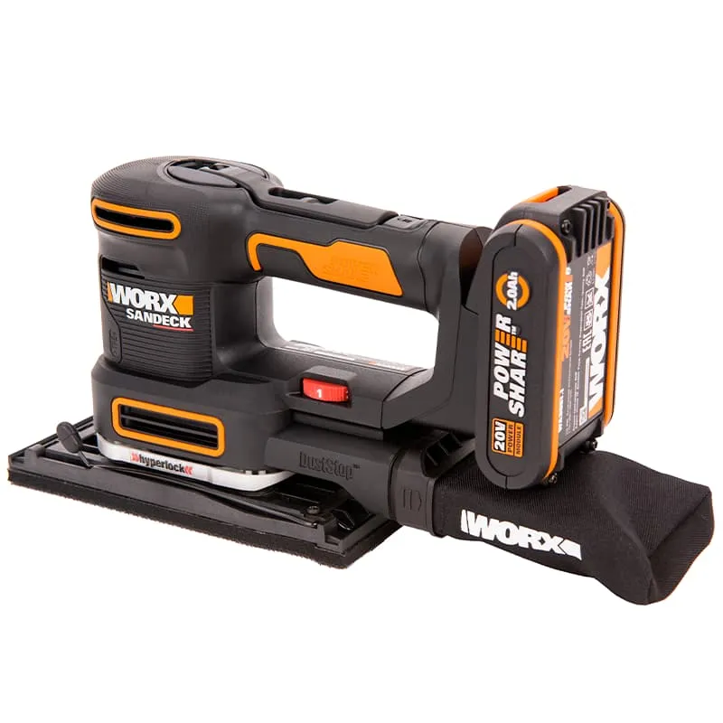 Виброшлифмашина WORX WX820 20V аккумуляторная — детальное фото