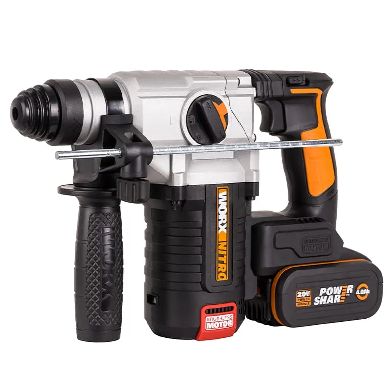 Перфоратор WORX WX380 20V 2,2 Дж бесщеточный аккумуляторный — детальное фото