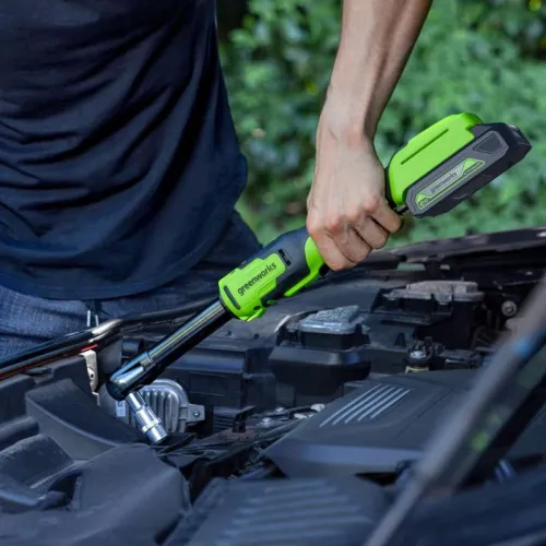 Гайковерт-трещотка удлиненная Greenworks GD24RWX 24V 3803907 (1/2) бесщеточная аккумуляторная — детальное фото