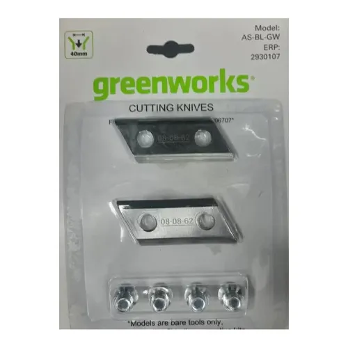 Комплект ножей (2 шт.) 2930107 для садового измельчителя Greenworks GACSB 230V — детальное фото