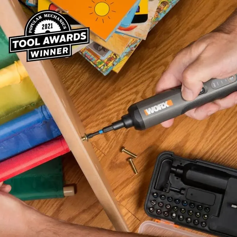 Отвертка WORX WX240 4V аккумуляторная с набором бит 26 шт. — детальное фото