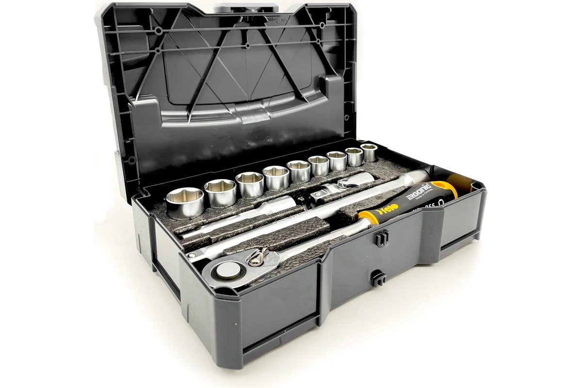 Набор метрических головок Felo с удлиненной трещоткой Ergonic в кейсе, 13 шт. 05681318 — детальное фото