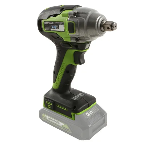 Гайковерт ударный Greenworks GD24IW400 24V 3802907 (400 Нм) бесщеточный аккумуляторный — детальное фото