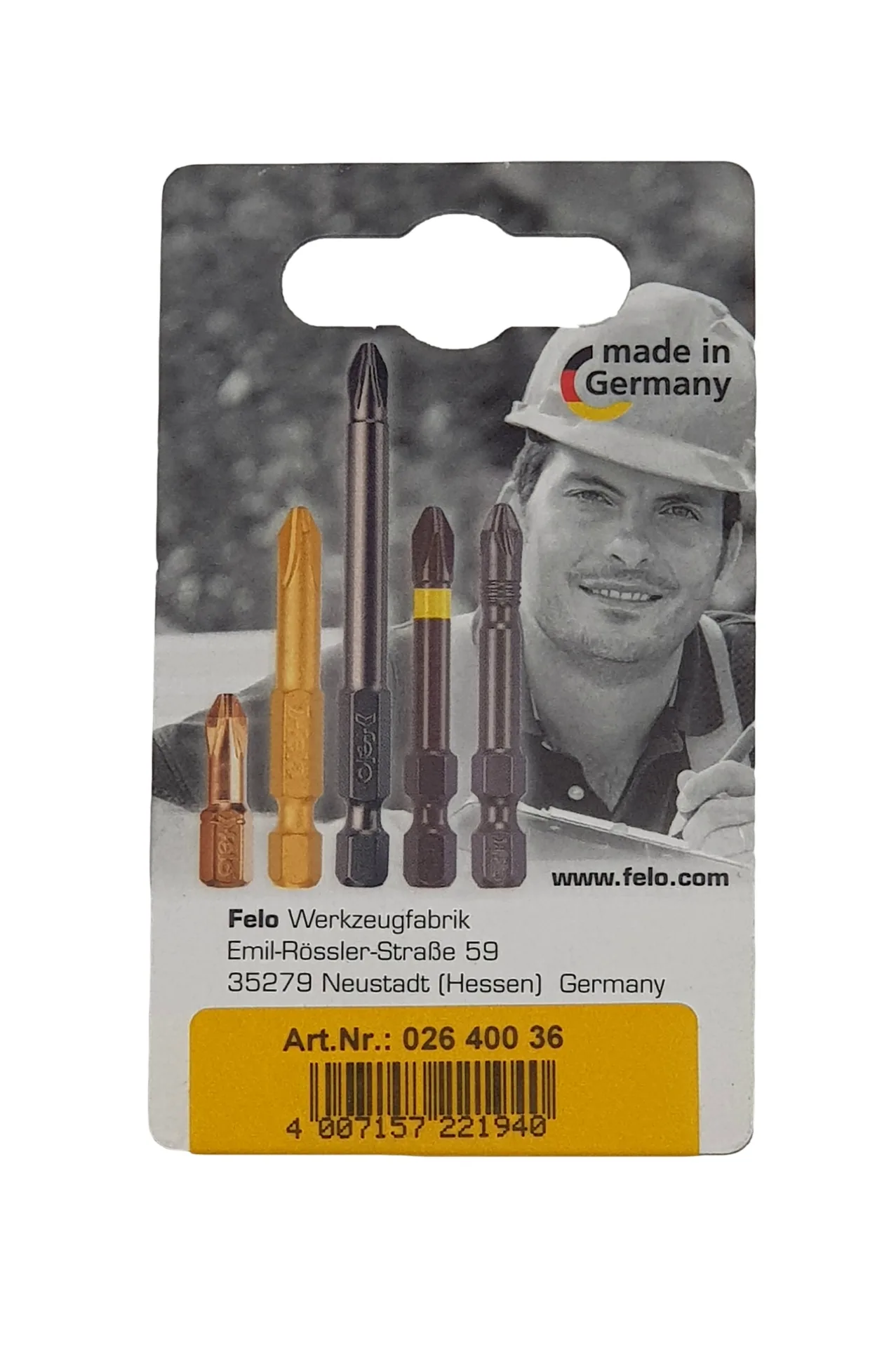 Бита крестовая Torx 40X25, 2 шт Felo 02640036 — детальное фото