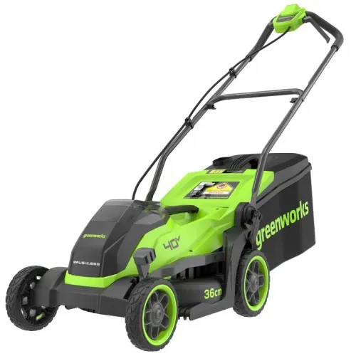 Газонокосилка Greenworks GD40LM361 40V 2520807 (36 см) бесщеточная аккумуляторная — детальное фото