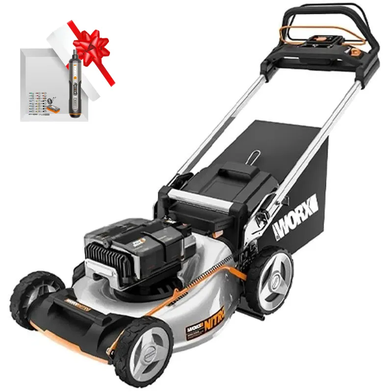 Самоходная газонокосилка WORX NITRO WG761E 80V 51см аккумуляторная бесщеточная — детальное фото