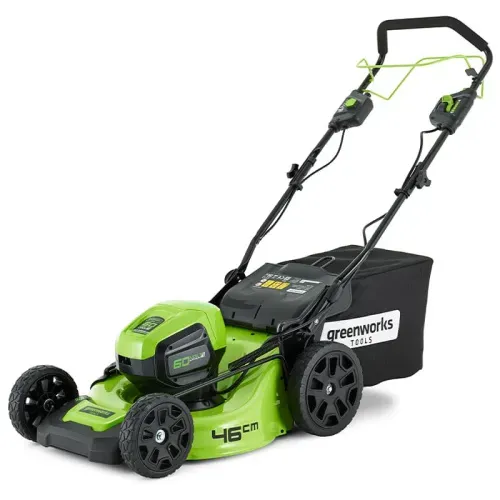 Газонокосилка самоходная Greenworks GD60LM46SP 60V 2502907 (46 см) бесщеточная аккумуляторная — детальное фото