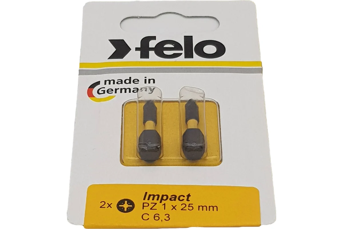 Бита крестовая ударная Impact (2 шт; PZ1; 25 мм) Felo 02101241 — детальное фото