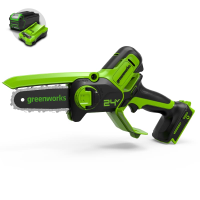 Цепная мини-пила Greenworks 24V G24MCS10 (10 см) аккумуляторная в Кирове