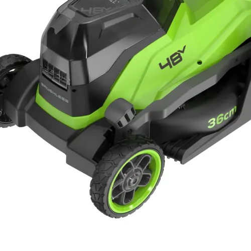 Газонокосилка Greenworks GD24X2LM361 2х24V 2520707 (36 см) бесщеточная аккумуляторная — детальное фото