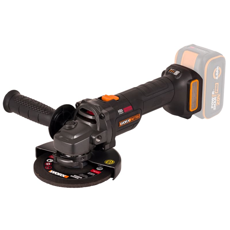 Угловая шлифмашина (болгарка) WORX WX814.9 20V 125мм бесщеточная аккумуляторная без батареи и зарядки — детальное фото