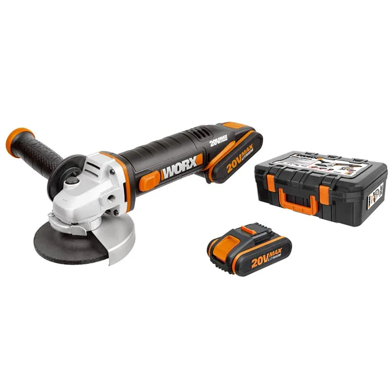 Угловая шлифмашина (болгарка) WORX WX800 20V 115мм аккумуляторная — детальное фото