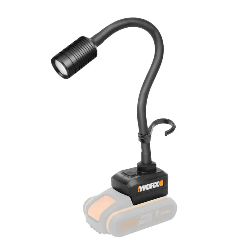 Гибкий фонарь WORX WX028 20V 300лм аккумуляторный — детальное фото